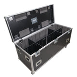 TruckPax Utility ATA Flight Case Truck Storage Road Case with Dividers Tray and 4" in casters - 24"x60"x30" Ext