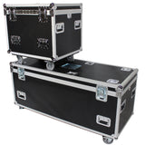 TruckPax Utility ATA Flight Case Truck Storage Road Case with Dividers Tray and 4" in casters - 24"x60"x30" Ext