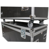 TruckPax Utility ATA Flight Case Truck Storage Road Case with Dividers Tray and 4" in casters - 24"x60"x30" Ext