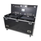TruckPax Utility ATA Flight Case Truck Storage Road Case with Dividers Tray and 4" in casters – 24"x60"x36" Ext