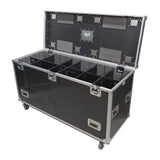 TruckPax Utility ATA Flight Case Truck Storage Road Case with Dividers Tray and 4" in casters – 24"x60"x36" Ext