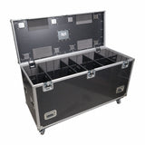 TruckPax Utility ATA Flight Case Truck Storage Road Case with Dividers Tray and 4" in casters – 24"x60"x36" Ext
