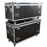 TruckPax Utility ATA Flight Case Truck Storage Road Case with Dividers Tray and 4" in casters – 24"x60"x36" Ext