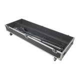 Dual Light Stand XT-LS132 ATA Utility Flight Storage Road Case with 4" in casters holds 2x 7" H x 11" D x 72"W