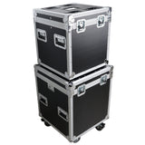 Package of 2 Utility ATA Flight Travel Storage Road Case – Includes 1-Large 1-Medium with 4" Casters