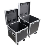 Package of 2 Utility ATA Flight Travel Storage Road Case – Includes 1-Large 1-Medium with 4" Casters