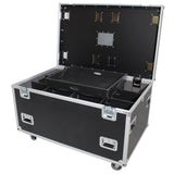 TruckPax Utility ATA Flight Case Truck Storage Road Case with Dividers Tray and 4" in casters – 48"x30"x30" Ext