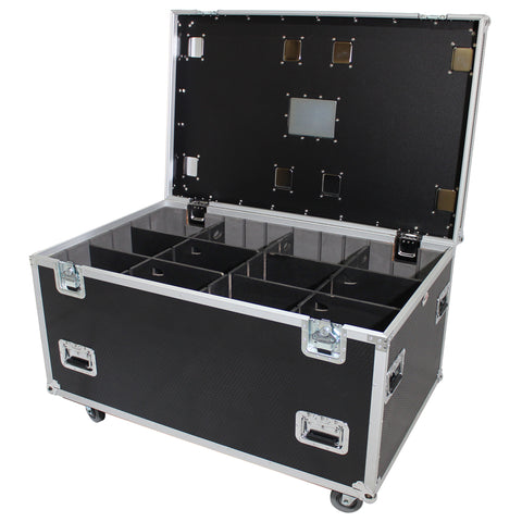 TruckPax Utility ATA Flight Case Truck Storage Road Case with Dividers Tray and 4