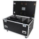 TruckPax Utility ATA Flight Case Truck Storage Road Case with Dividers Tray and 4" in casters – 48"x30"x30" Ext