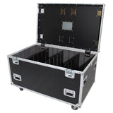 TruckPax Utility ATA Flight Case Truck Storage Road Case with Dividers Tray and 4" in casters – 48"x30"x30" Ext