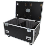 TruckPax Utility ATA Flight Case Truck Storage Road Case with Dividers Tray and 4" in casters – 48"x30"x30" Ext