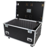 TruckPax Utility ATA Flight Case Truck Storage Road Case with Dividers Tray and 4" in casters – 48"x30"x30" Ext