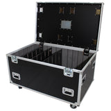 TruckPax Utility ATA Flight Case Truck Storage Road Case with Dividers Tray and 4" in casters – 48"x30"x30" Ext