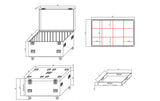 TruckPax Utility ATA Flight Case Truck Storage Road Case with Dividers Tray and 4" in casters – 48"x30"x30" Ext