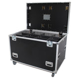 TruckPax Utility ATA Flight Case Truck Storage Road Case with Dividers Tray and 4" in casters – 48"x30"x36" Ext