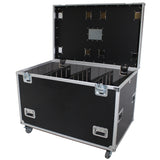 TruckPax Utility ATA Flight Case Truck Storage Road Case with Dividers Tray and 4" in casters – 48"x30"x36" Ext