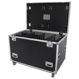 TruckPax Utility ATA Flight Case Truck Storage Road Case with Dividers Tray and 4" in casters – 48"x30"x36" Ext
