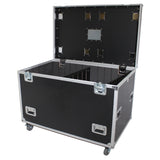 TruckPax Utility ATA Flight Case Truck Storage Road Case with Dividers Tray and 4" in casters – 48"x30"x36" Ext