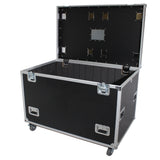 TruckPax Utility ATA Flight Case Truck Storage Road Case with Dividers Tray and 4" in casters – 48"x30"x36" Ext
