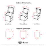 Package of 3 Utility ATA Flight Travel Storage Road Case – Includes 1-Large 1-Medium 1-Small Size with 4" Casters