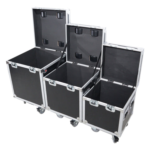Package of 3 Utility ATA Flight Travel Storage Road Case – Includes 1-Large 1-Medium 1-Small Size with 4