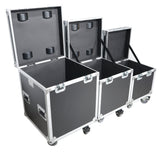 Package of 3 Utility ATA Flight Travel Storage Road Case – Includes 1-Large 1-Medium 1-Small Size with 4" Casters