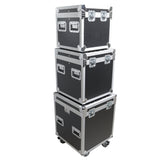 Package of 3 Utility ATA Flight Travel Storage Road Case – Includes 1-Large 1-Medium 1-Small Size with 4" Casters