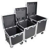 Package of 3 Utility ATA Flight Travel Storage Road Case – Includes 1-Large 1-Medium 1-Small Size with 4" Casters