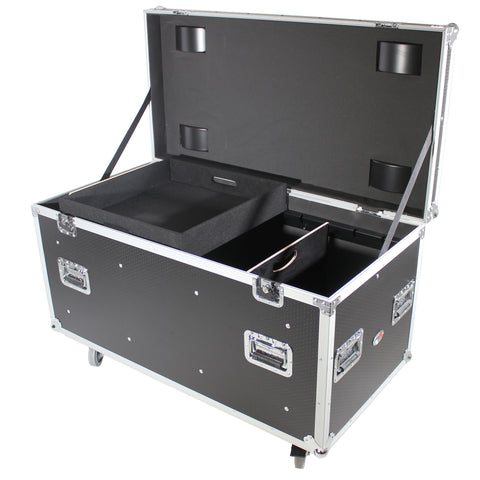 ATA Utility Flight Travel Heavy-Duty Storage Road Case with 4" in casters – 47.2"x23.6"x23.6" Exterior