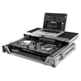 Universal Flight Style Road Case for Medium Sized DJ Controllers with Sliding Laptop Shelf