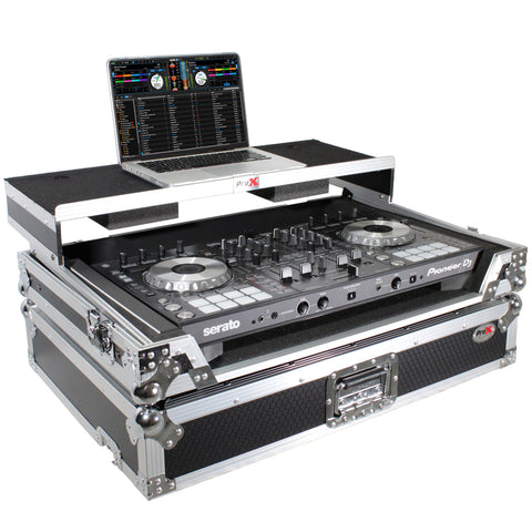 Universal Flight Style Road Case for Large Sized DJ Controllers with Sliding Laptop Shelf