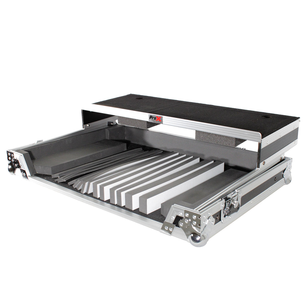 Universal Flight Style Road Case for Large Sized DJ Controllers with Sliding Laptop Shelf