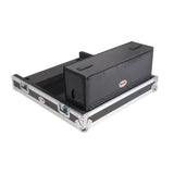 ATA Digital Audio Mixer Flight Case for Waves eMotion LV1 Classic Console with Doghouse compartment and 4x Caster wheels