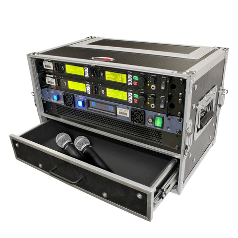 Flight Case ATA Style Rack Case 12 In. Deep 4U W-2U Drawer