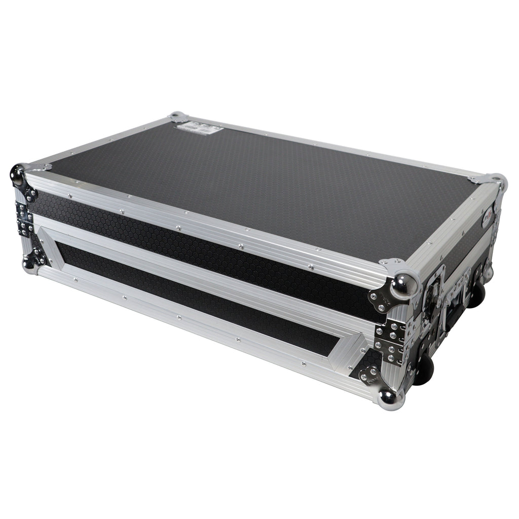 ATA Flight Case ATA Flight Case For Pioneer DDJ-REV5 XDJ-RX3 DJ Controller with Laptop Shelf 1U Rack Space and Wheels