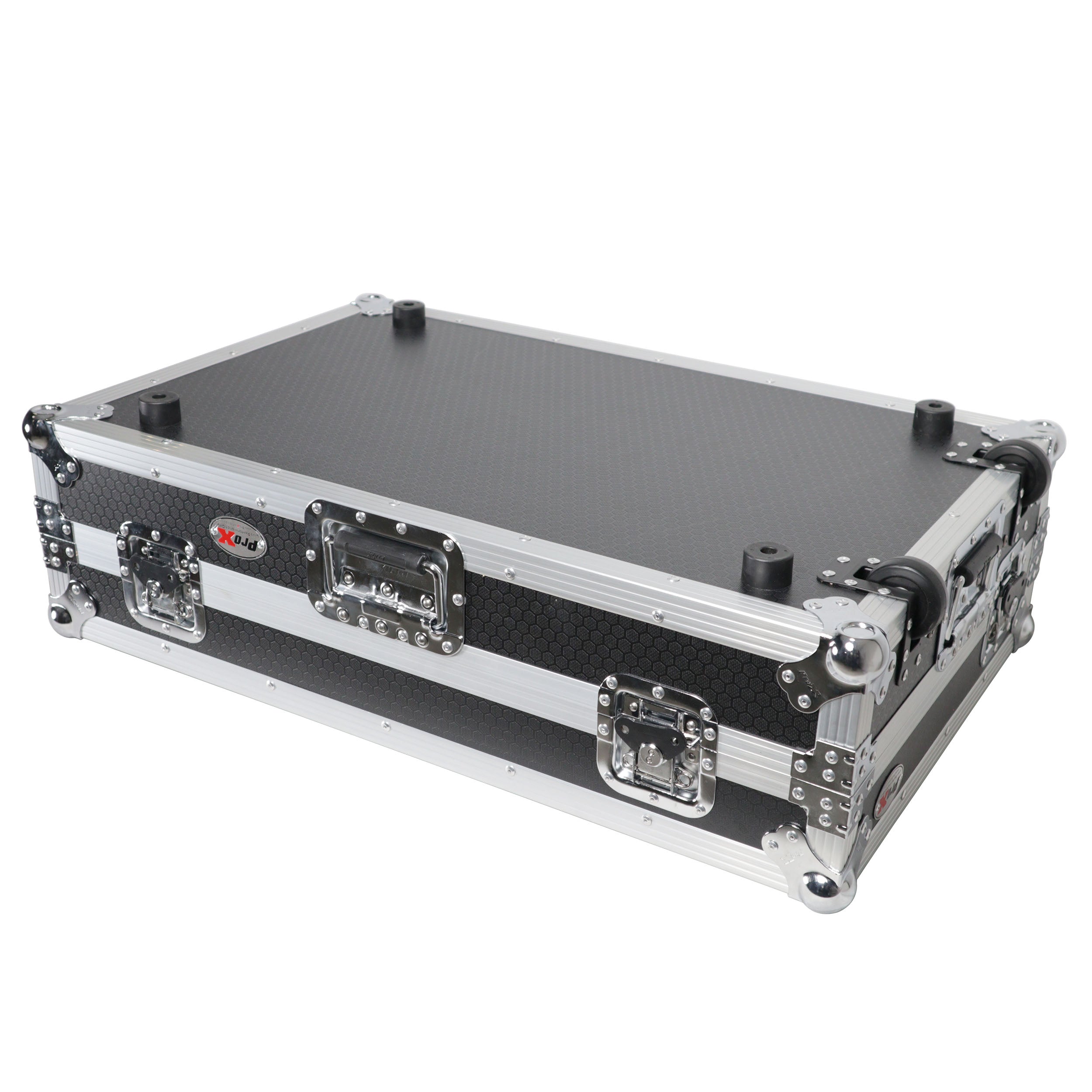 ATA Style Flight Case for Pioneer DDJ-REV7 DJ Controller with Laptop Shelf Wheels and 1U Rackspace