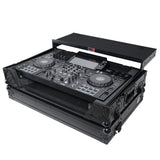 ATA Style DJ Controller Case for Pioneer DDJ-REV5 XDJ-RX3 RX2 Case with Laptop Shelf and Wheels | Black Finish