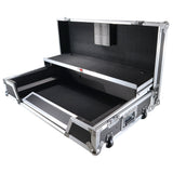 ATA Flight Case for Pioneer DDJ-FLX6 GT DJ Controller with Laptop Shelf 1U Rack Space and Wheels