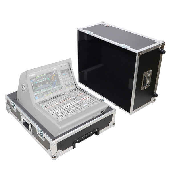 ATA Flight Console Case for Yamaha DM7 Compact with Pull Handle and Wheels