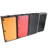 DJ Z-Table™ Folding DJ Table Mobile Workstation Flight Case Style with Handles and Wheels - Black Finish