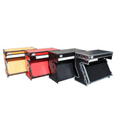 Z-Table Folding DJ Table Mobile Workstation Flight Case Style with Handles and Wheels