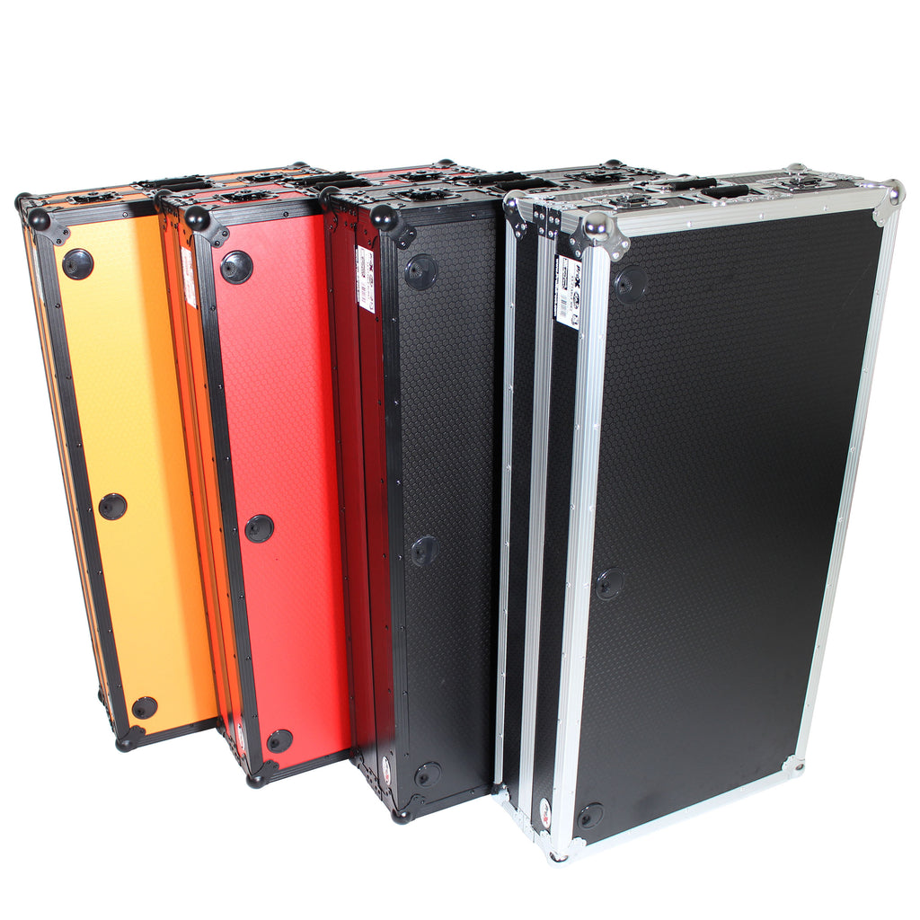 Z-Table Folding DJ Table Mobile Workstation Flight Case Style with Handles and Wheels