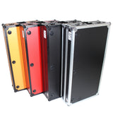 DJ Z-Table™ Folding DJ Table Mobile Workstation Flight Case Style with Handles and Wheels - Black Finish