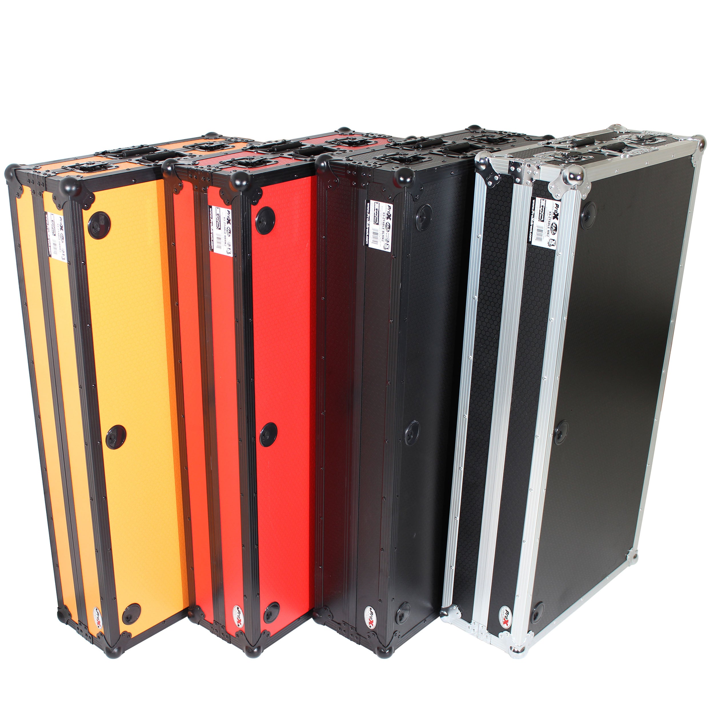 Z-Table Folding DJ Table Mobile Workstation Flight Case Style with Handles and Wheels
