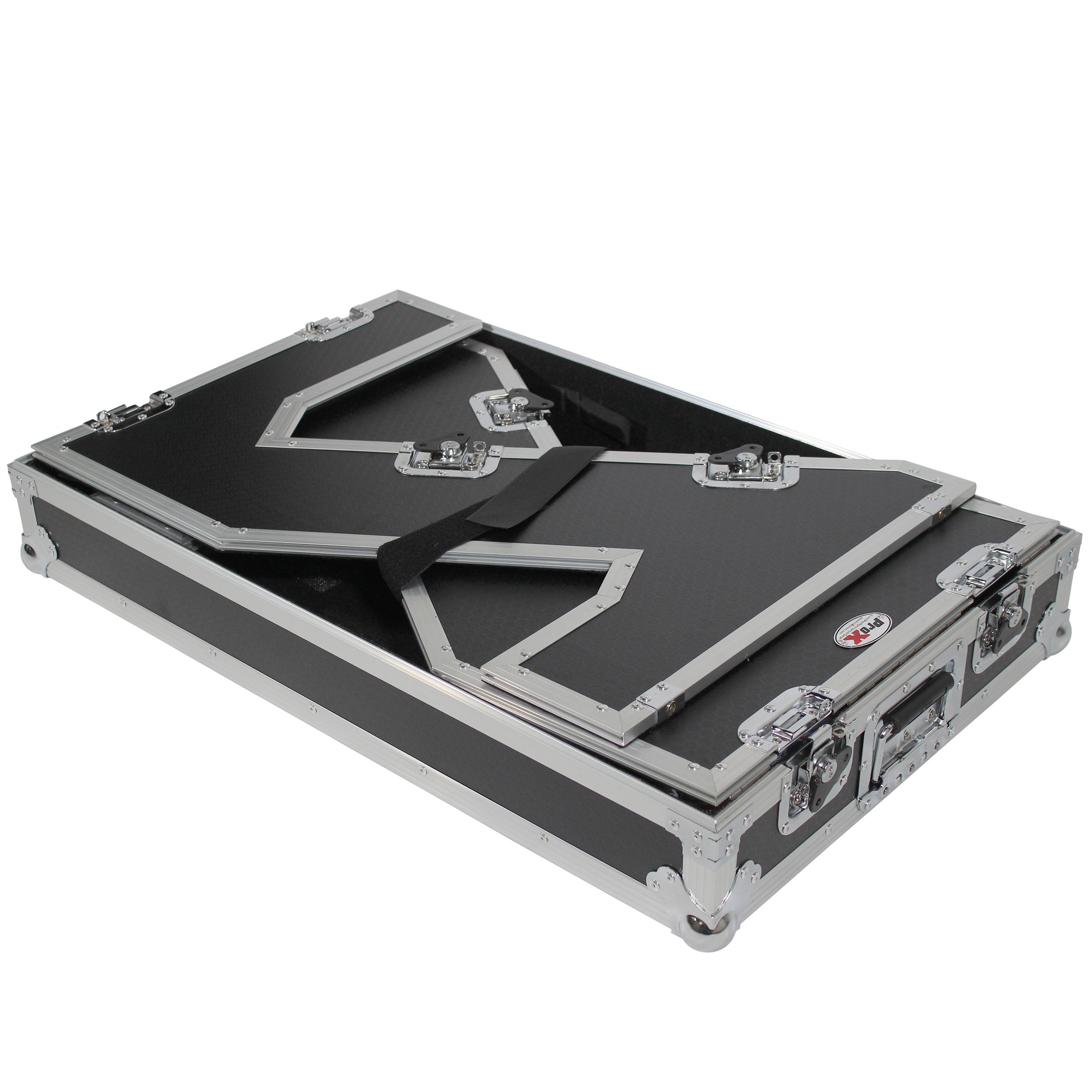 Z-Table Jr Folding DJ Table Mobile Workstation Flight Case Style with Handles and Wheels
