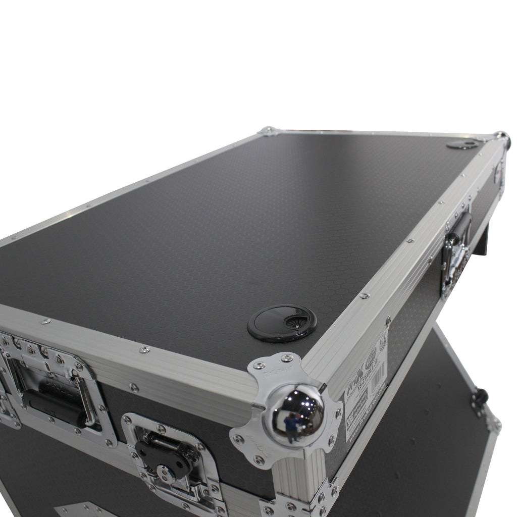Z-Table Jr Folding DJ Table Mobile Workstation Flight Case Style with Handles and Wheels