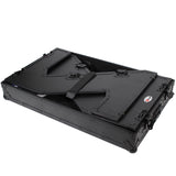 Z-Table Jr Folding DJ Table Mobile Workstation Flight Case Style with Handles and Wheels - Black Finish