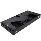 DJ Z-Table™ Folding DJ Table Mobile Workstation Flight Case Style with Handles and Wheels - Black Finish