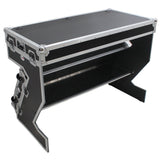 Z-Table Folding DJ Table Mobile Workstation Flight Case Style with Handles and Wheels