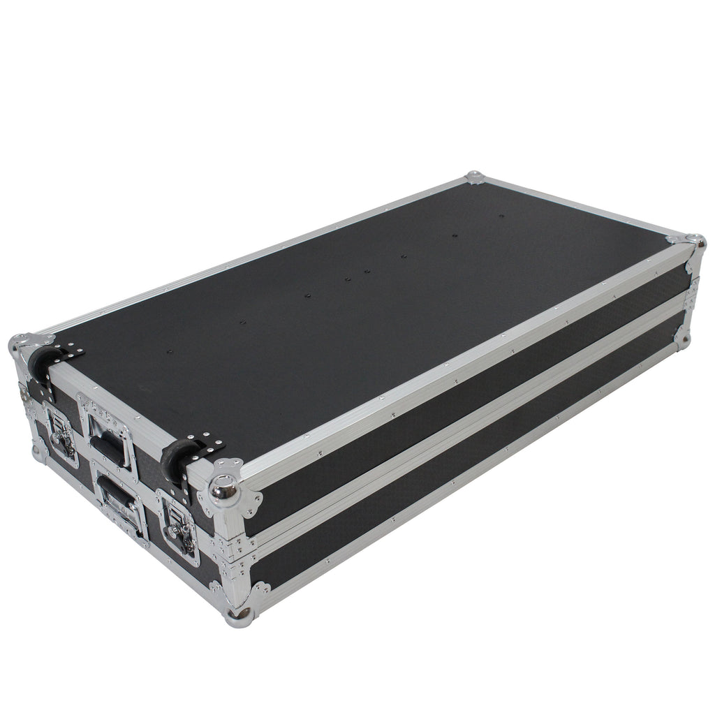 Z-Table Folding DJ Table Mobile Workstation Flight Case Style with Handles and Wheels